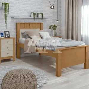 CAMA LOPAS SOLTEIRO ATHENAS PLUS S/AUXILIAR AMENDOA CLEAN /OFF WHITE