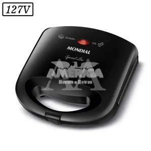 SANDUICHEIRA GRILL MONDIAL PRATIC SN-01 2 EM 1 750W 127V
