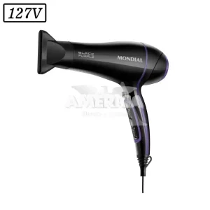 SECADOR DE CABELO MONDIAL BLACK PURPLE SCN-01 2000W 127V