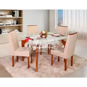 CJ MESA 4C SAO CARLOS ABEILLE RETANGULAR MEL / OFF WHITE