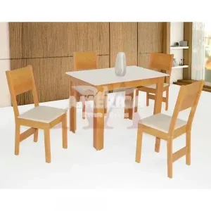 CJ MESA 4C SAO CARLOS MILENA RETANGULAR 108x68 FREIJO / OFF WHITE