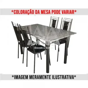 CJ MESA 4C SERRA TUBOS BELGICA NEW GRANITO 115X75 PRIMAVERA PRETO/PRAT