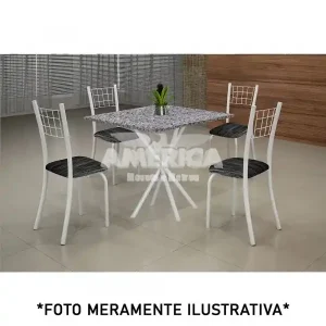 CJ MESA SOMA 4C DANY 70X70 QUADRADA RISCAS BRANCO