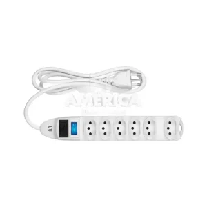 PROTETOR ELETRONICO MULTILASER C/ 6 TOMADAS LINEAR WI222 BRANCO