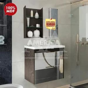 GABINETE P/ BANHEIRO MGM CALIFORNIA 59CM C/ CUBA CAFE