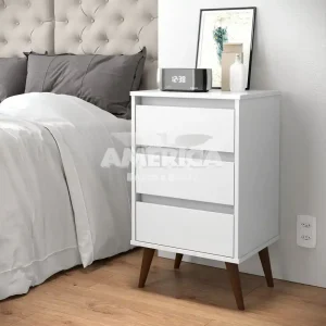 MESA DE CABECEIRA 3G EJ RETRO WOOD BRANCO