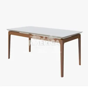 MESA IMCAL WIND 1.2 C/ VIDRO RETANGULAR OFF WHITE / NATURE