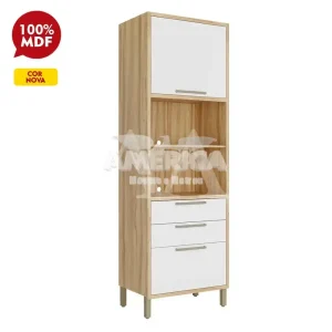 TORRE QUENTE 1P ABRIR 3G RONIPA P/ 2 FORNOS SYRAH 220CM AMENDOA/BRANCO