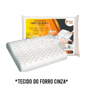 TRAVESSEIRO FAIBERFLEX CERVICAL BLACK VISCOELASTICO 50X70