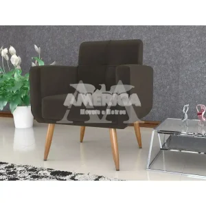 POLTRONA MATRIX HAVANA SUED LIGHT MARROM B255