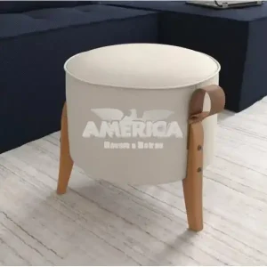 PUFF PEREIRA MOVEIS ROMA 107 LINHO AREIA NOBUCK MARROM