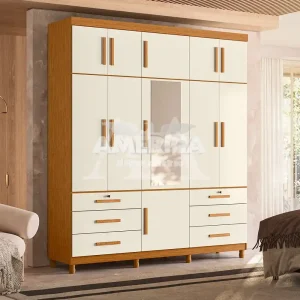 ROUPEIRO 6G 11P. ABRIR C/ ESPELHO ALBATROZ TRITON PLUS CINAMOMO/OFF WH