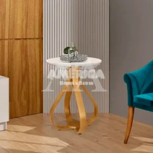 MESA LATERAL JA INOVARE C/VIDRO NATURE/OFF WHITE