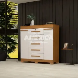 COMODA 5G 2P. ABRIR ACP DIANA CINAMOMO/OFF WHITE