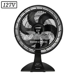 VENTILADOR ARNO VF42 TURBO FORCE 2 EM 1 40CM 6 PAS 3 VEL 127V PRETO