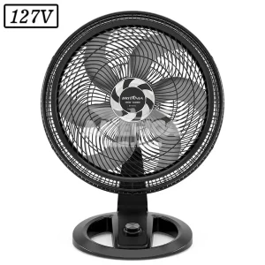 VENTILADOR BRITANIA BVT500 TURBO 47CM 6 PAS 3 VEL 127V PRETO