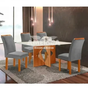 CJ MESA 4C CEL MOVEIS MILAO RETANGULAR 120X80 TAMPO LONDRES PLUS C/VDO