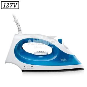 FERRO DE PASSAR ELGIN A VAPOR IRON PRESS 127V BRANCO/AZUL