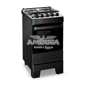 FOGAO 4B ESMALTEC IDEAL TOP 4122 PRETO