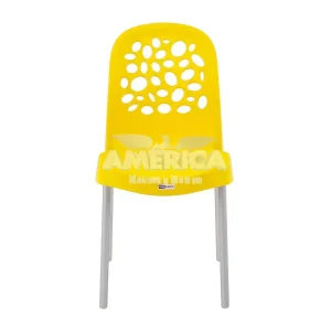 CADEIRA FORTE PLASTICO DELUXE REDONDA AMARELA