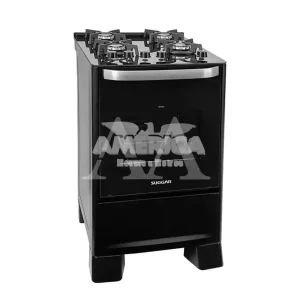 FOGAO 4B SUGGAR PISO BEST GLASS MESA DE VIDRO PRETO