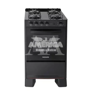 FOGAO 4B SUGGAR PISO COOK GLASS MESA VIDRO PRETO