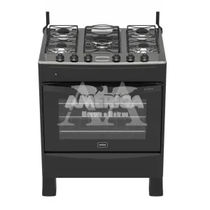 FOGAO 5B REALCE IRIS PLUS MESA INOX AUTOMATICO PRETO