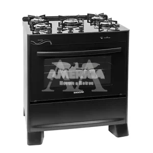 FOGAO 5B SUGGAR PISO NEO GLASS MESA VIDRO PRETO